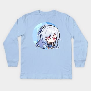 Honkai Star Rail Chibi Jingliu Kids Long Sleeve T-Shirt